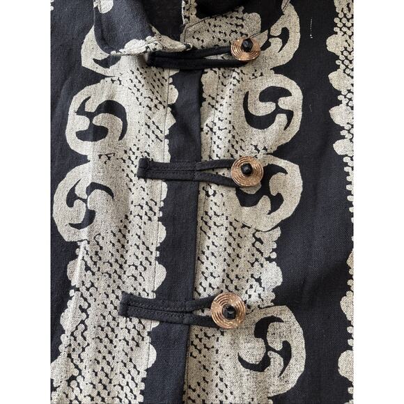 Cupcake International Art to Wear Lagenlook Tunic Top Size S Short Sleeve Cotton - Picture 8 of 8